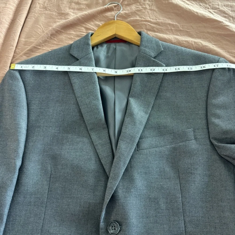 Alfani 2pc Suit Mens Gray Slim Fit Top, 32/30 Bottom Slim Fit